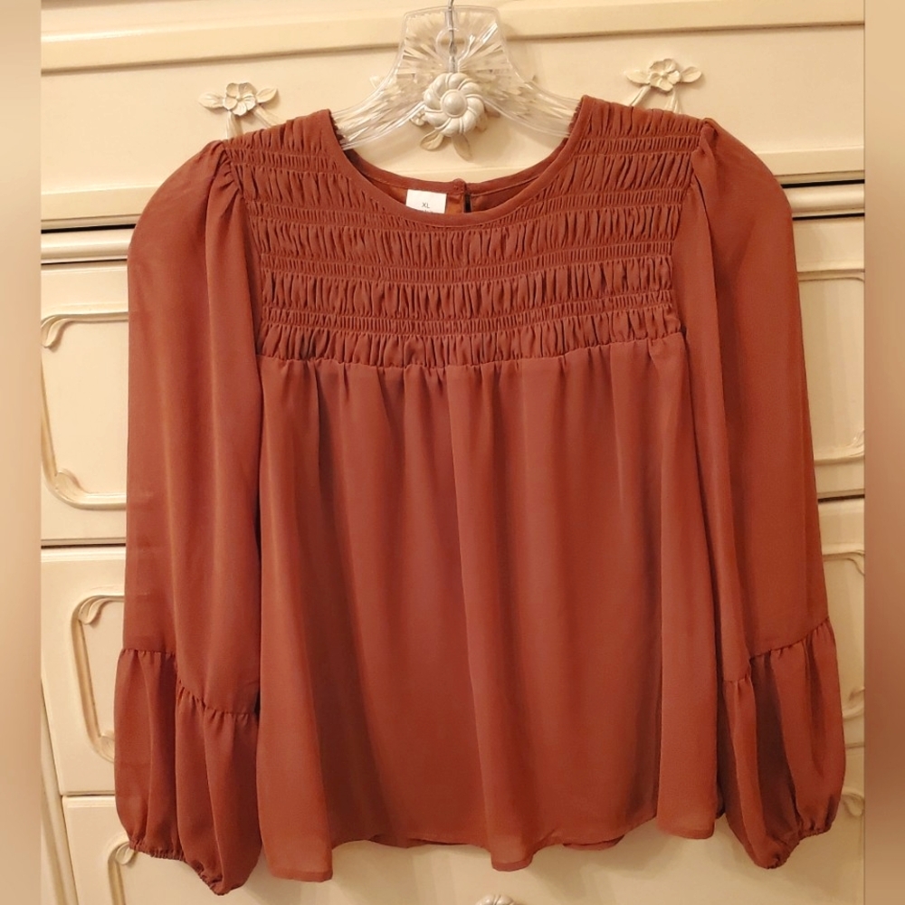 Girls Evies Rust Top XL